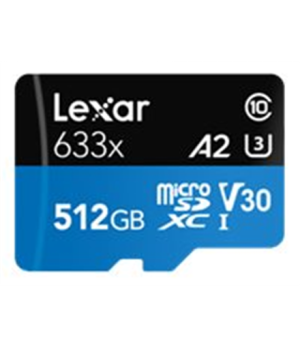 Lexar | High-Performance 633x | UHS-I | 512 GB | MicroSDXC | Flash memory class 10