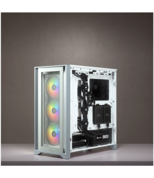 Corsair | Tempered Glass Mid-Tower ATX Case | iCUE 4000X RGB | Side window | White | Mid-Tower | Power supply included No | ATX