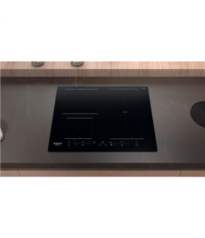 Hotpoint | HB 4860B NE | Hob | Induction | Number of burners/cooking zones 4 | Touch | Timer | Black