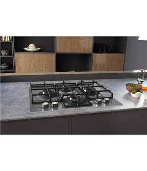 Hotpoint | HAGS 61F/WH | Hob | Gas on glass | Number of burners/cooking zones 4 | Rotary knobs | White