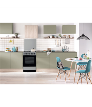 INDESIT | Cooker | IS5G5PHX/E | Hob type  Gas | Oven type Electric | Stainless steel | Width 50 cm | Grilling | Depth 60 cm | 60