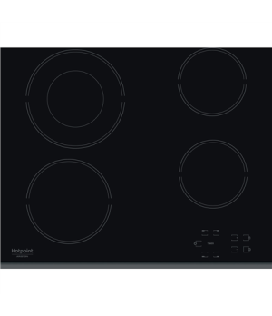 Hotpoint | HR 632 B | Hob | Vitroceramic | Number of burners/cooking zones 4 | Touch | Timer | Black