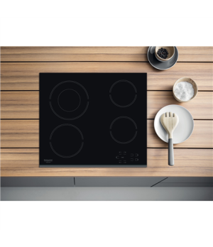 Hotpoint | HR 632 B | Hob | Vitroceramic | Number of burners/cooking zones 4 | Touch | Timer | Black