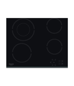 Hotpoint | HR 632 B | Hob | Vitroceramic | Number of burners/cooking zones 4 | Touch | Timer | Black