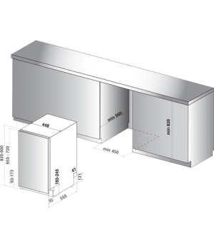 Hotpoint | Built-in | Dishwasher | HSIC 3T127 C | Width 44.8 cm | Number of place settings 10 | Number of programs 9 | Energy ef