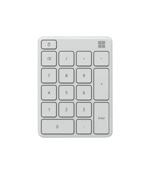 Microsoft | Numeric Keypad | MS NUMBER PAD | Numeric Keypad | Wireless | Batteries included | N/A | Bluetooth | Glacier | 81 g |