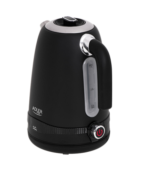 Adler | Kettle | AD 1295b | Electric | 2200 W | 1.7 L | Stainless steel | 360° rotational base | Black