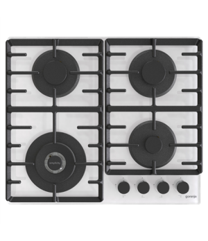 Gorenje | GTW642SYW | Hob | Gas on glass | Number of burners/cooking zones 4 | Rotary knobs | White