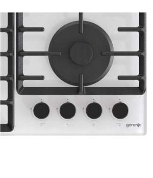 Gorenje | GTW642SYW | Hob | Gas on glass | Number of burners/cooking zones 4 | Rotary knobs | White