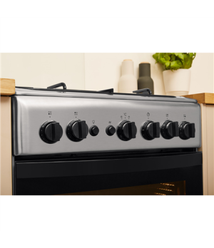 Cooker | IS5G1PMX/E | Hob type Gas | Oven type Gas | Stainless steel | Width 50 cm | Grilling | Depth 60 cm | 59 L