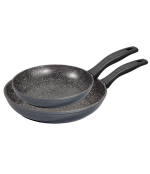 Stoneline | 10640 | Pan Set of 2 | Frying | Diameter 20/26 cm | Suitable for induction hob | Fixed handle | Anthracite