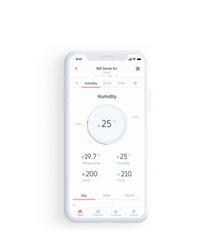 Mill | Sense smart indoor air quality monitor | SENSEAIR | White | No Display