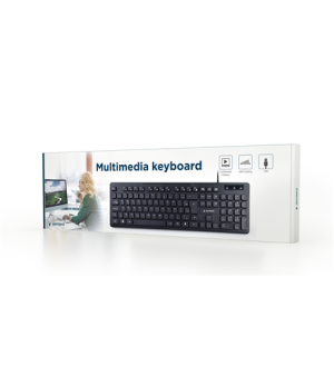 Gembird | Multimedia Keyboard | KB-MCH-04 | Multimedia | Wired | US | Black