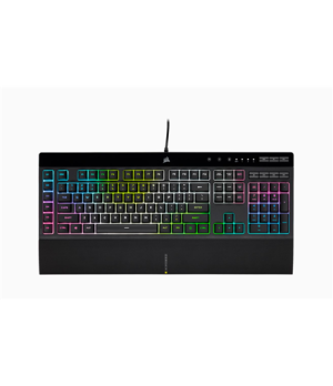 Corsair | Rubber Dome | Gaming Keyboard | K55 RGB PRO XT | Gaming keyboard | Wired | RGB LED light | US | Black