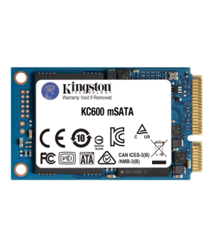 Kingston | KC600 | 256 GB | Solid-state drive interface mSATA | Read speed 550 MB/s | Write speed 500 MB/s