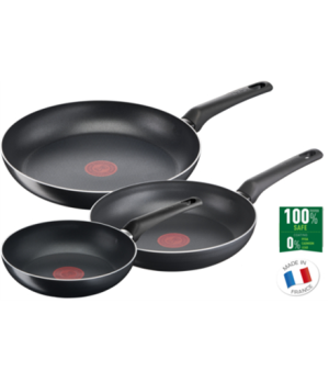 TEFAL | Simple Cook Set of 3 | B5569153 | Frying | Diameter 20 / 24 / 28 cm | Not suitable for induction hob | Fixed handle