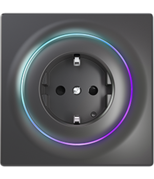 FIBARO Walli Outlet type F, Black Z-Wave EU | Fibaro