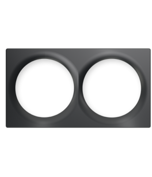 Fibaro Double Cover Plate, Black | Fibaro | FG-Wx-PP-0003-8 | Double Cover Plate | Black