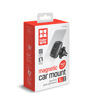 ColorWay | Air Vent-2 | Magnetic Car Holder For Smartphone | Adjustable | Magnetic | Gray | Fastening to the car air duct deflec