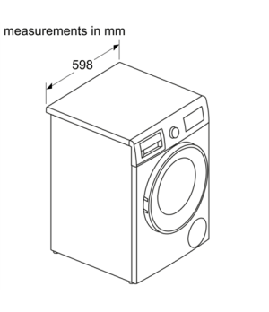 Bosch | WNA134L0SN | Serie 4 Washing Machine With Dryer | Energy efficiency class C | Front loading | Washing capacity 8 kg | 14