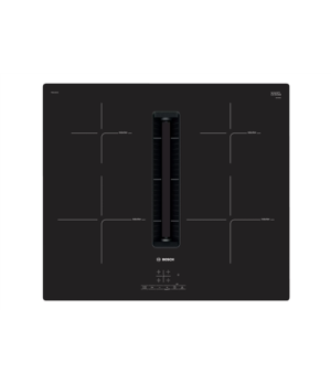 Bosch | PIE611B15E | Induction hob with built-in hood | Number of burners/cooking zones 4 | Touch | Timer | Black | Display