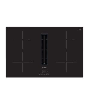 Bosch | PIE811B15E | Induction hob with built-in hood | Number of burners/cooking zones 4 | Touch | Timer | Black | Display