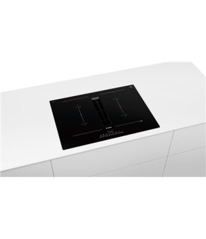 Bosch | PIE811B15E | Induction hob with built-in hood | Number of burners/cooking zones 4 | Touch | Timer | Black | Display