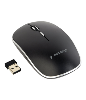 Gembird | Silent Wireless Optical Mouse | MUSW-4BS-01 | Optical mouse | USB | Black