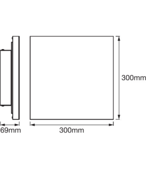 Ledvance SMART+ WiFi Planon Frameless Square RGBW | Tunable White/RGB