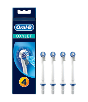 Oral-B | ED 17-4 | Toothbrush Heads, OxyJet | Heads | For adults | Number of brush heads included 4 | White