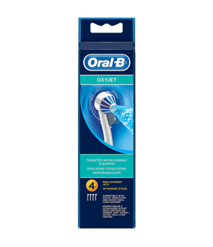 Oral-B | ED 17-4 | Toothbrush Heads, OxyJet | Heads | For adults | Number of brush heads included 4 | White