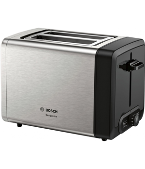 Bosch | TAT4P420 | DesignLine Toaster | Power 970 W | Number of slots 2 | Housing material Stainless Steel | Stainless steel/Bla