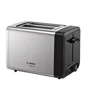 Bosch | TAT4P420 | DesignLine Toaster | Power 970 W | Number of slots 2 | Housing material Stainless Steel | Stainless steel/Bla