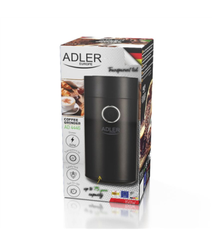 Adler | Coffee grinder | AD4446bs | 150 W | Coffee beans capacity 75 g | Lid safety switch | Black