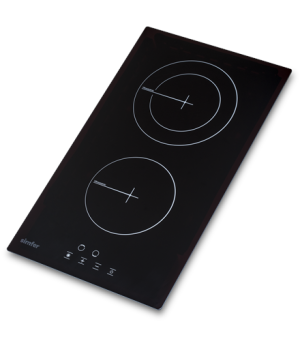 Simfer | Hob | H3.020.DEBSP | Vitroceramic | Number of burners/cooking zones 2 | Touch | Black