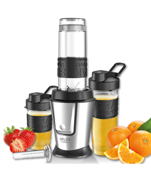 Adler | Blender | AD 4081 | Tabletop | 800 W | Jar material BPA Free Plastic | Jar capacity 0.4 + 0.57 L | Ice crushing | Black/