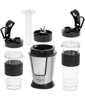 Adler | Blender | AD 4081 | Tabletop | 800 W | Jar material BPA Free Plastic | Jar capacity 0.4 + 0.57 L | Ice crushing | Black/