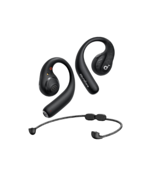 Anker Soundcore | Open-Ear Sport Headphones | AeroFit Pro | Bluetooth | Open-Ear | Microphone | Wireless | Midnight Black