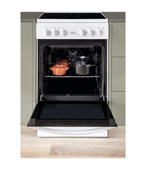 INDESIT | Cooker | IS5V8GMW/E | Hob type Vitroceramic | Oven type Electric | White | Width 50 cm | Grilling | Depth 60 cm | 57 L