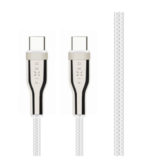 Fixed | Braided Cable USB-C/USB-C, 2m, 100W | FIXDB-CC2-WH