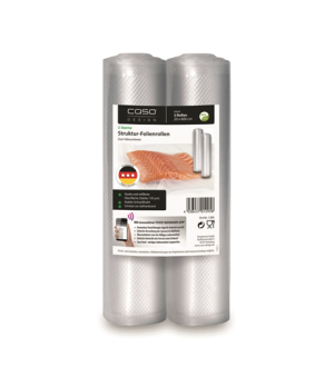 Caso | Structured rolls for Vacuum sealing | 01295 | 2 rolls | Dimensions (W x L) 20 x 600 cm