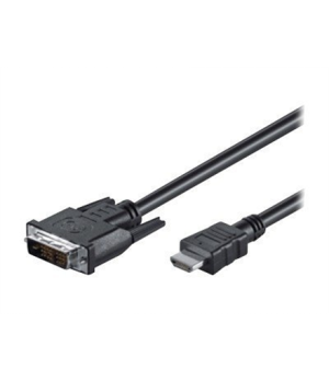 Goobay | DVI-D/HDMI cable, nickel plated | Black | DVI-D male Single-Link (18+1 pin) | HDMI male (type A) | 2 m