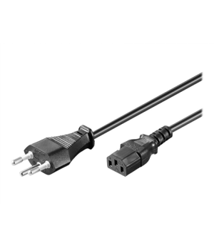 Goobay | Power supply cord, Switzerland | 93617 | Black Swiss male (type J, SEV 1011) | Device socket C13 (IEC connection)