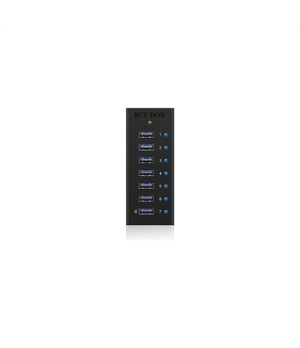 Raidsonic | 7-port hub with USB Type-A interface and 1x charging port | IB-AC618