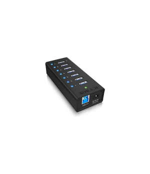 Raidsonic | 7-port hub with USB Type-A interface and 1x charging port | IB-AC618