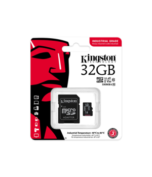 Kingston | UHS-I | 32 GB | microSDHC/SDXC Industrial Card | Flash memory class Class 10, UHS-I, U3, V30, A1