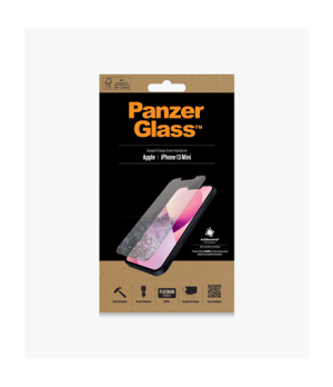 PanzerGlass | Clear Screen Protector | Apple | iPhone 13 Mini | Tempered glass | Antibacterial glass Resistant to scratches and 