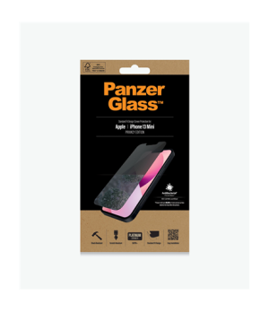 PanzerGlass | Apple | iPhone 13 Mini | Tempered glass | Black | Crystal clear Resistant to scratches and bacteria Shock absorbin