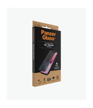 PanzerGlass | Apple | iPhone 13 Mini | Tempered glass | Black | Crystal clear Resistant to scratches and bacteria Shock absorbin