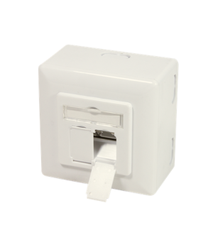 Logilink | NP0006A Wall Outlet | Pure White | Metal die-cast housing with strain relief Horizontal cable entry with strain relie